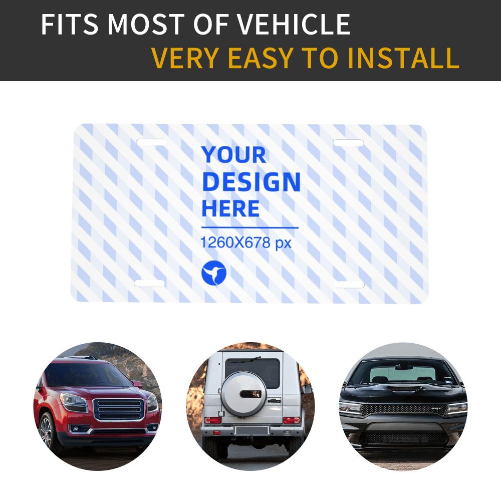 Lightweight And Durable Car Aluminum Front License Plate Lightweight And Durable Car Aluminum Front License Plate